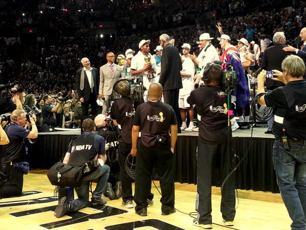 2014 NBA Finals Trophy Presentation  June 15, 2014  AT&T Center, San Antonio, TX